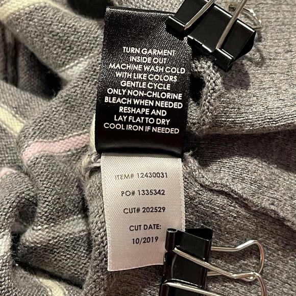 Torrid Womens Cardigan Sweater Slub Boyfriend Button Up Stripe Gray Size 3 3X GH - Picture 5 of 7